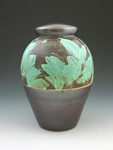 Dry Green Capped Urn